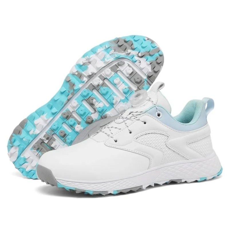 Sepatu Golf Waterproof Tali BOA Shoes Golf Anti Air  X31 Sepatu Casual Fashion Sol Biru