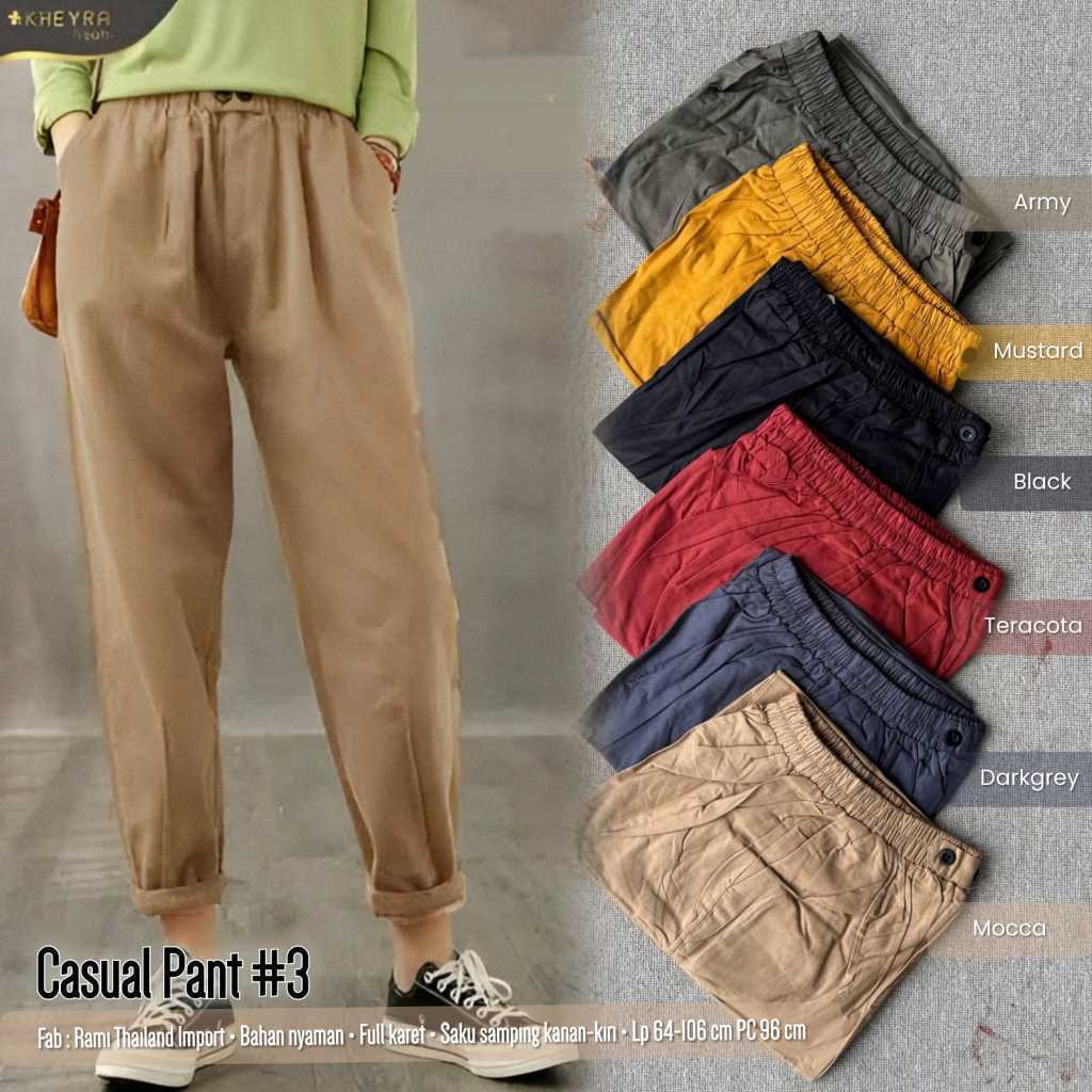 ada grup reseller tanyakan admin 2811 Casual Pant#3 ginal Kheyra Hijab Celana Rami Thailand Import B