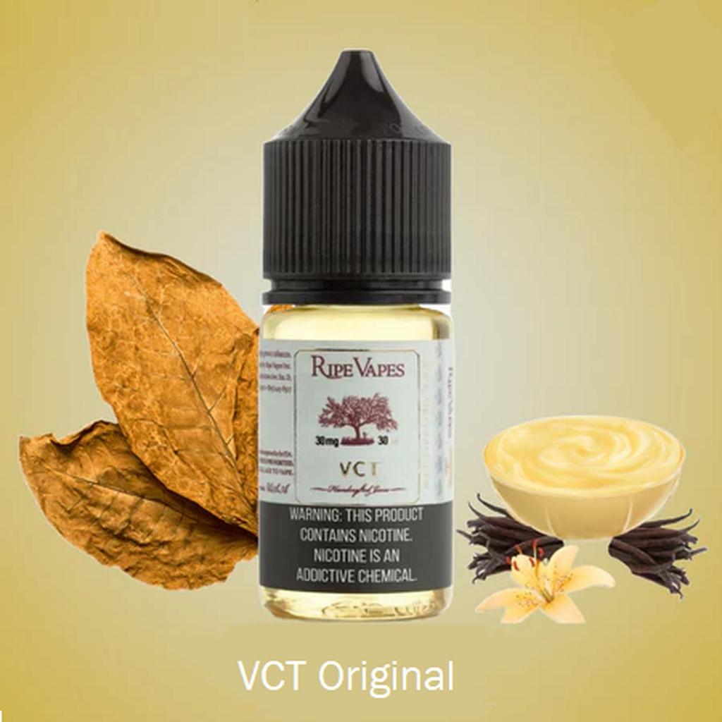 SALT VCT ORIGINAL VANILLA CUSTARD TOBACCO USA LIQUID SALTNIC BY RIPE VAPES