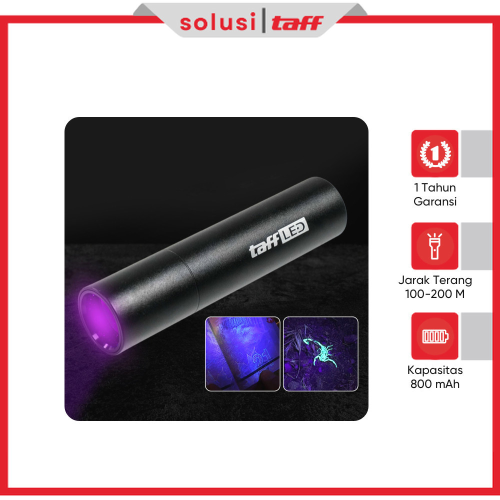 ST - TAFFLED Senter UV Ultraviolet Mini Flashlight Money Detector 365nm - S11-Z