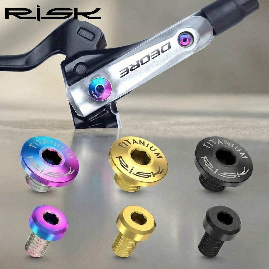 Risk Baut Tutup Brake Lever Titanium Alloy Sekrup Pengganti Minyak Rem Hidrolik Sepeda MTB RB Seli