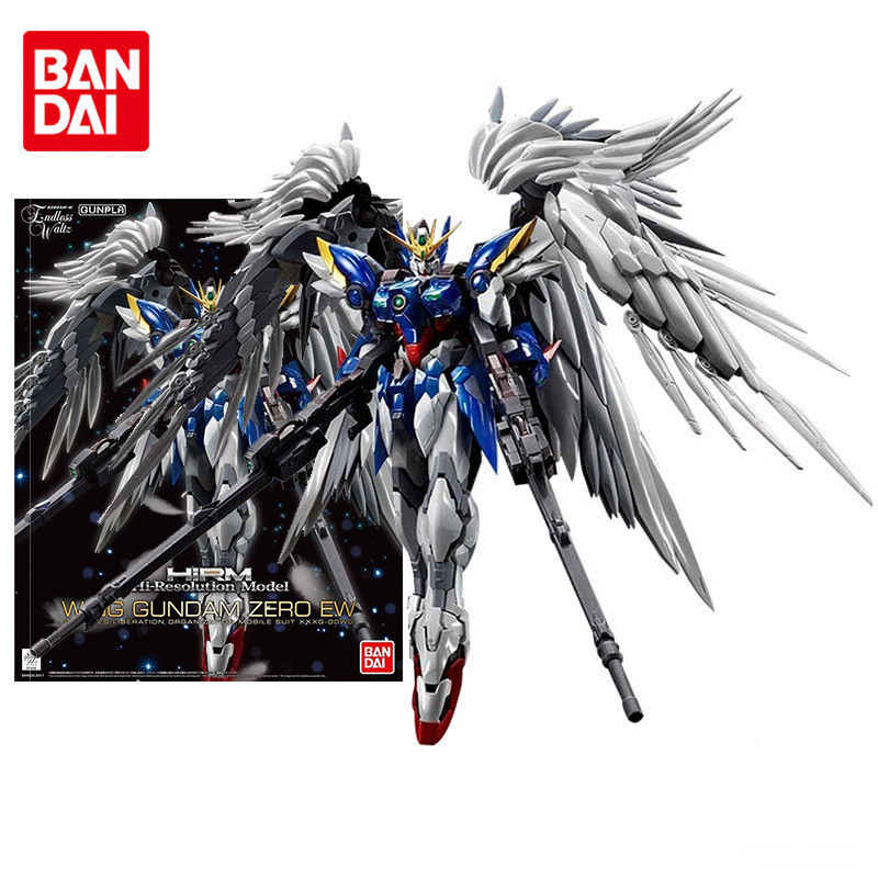 Bandai Genuine Gundam Model Kit Anime Figure HIRM 1/100 Wing Zero EW Collection Gunpla Anime Action 