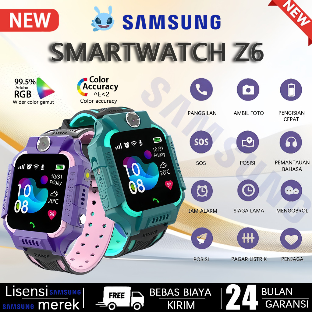 Asli asli Garansi 12 bulan samsung jam tangan smartwatch Anak Waterproof Kids Smart Watch anak-anak 