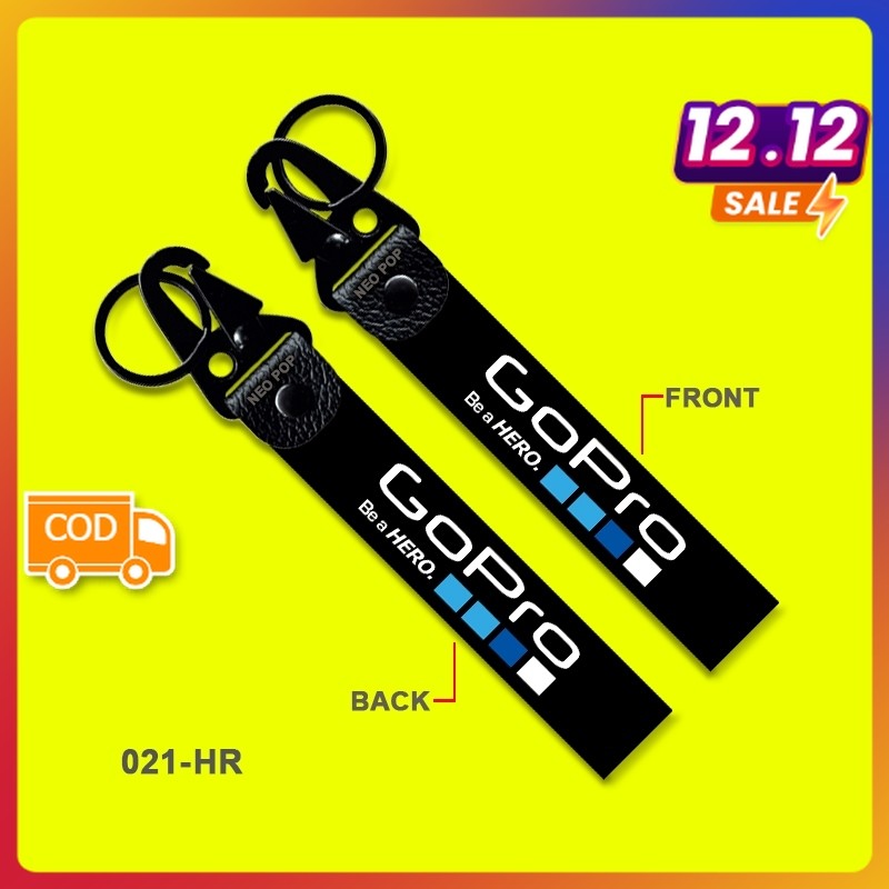 GANTUNGAN KUNCI PREMIUM GOPRO KEYCHAIN SEPEDA MOTOR MOBIL AKSESORIS GO PRO KAMERA TOURING RUNNING VL