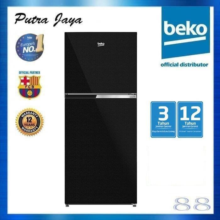 Kulkas 2 Pintu Beko RDNT376E50VDUGBL / RDNT 376E50 VDUGL With Dispenser Air 375 L - RDNT375I50UBG