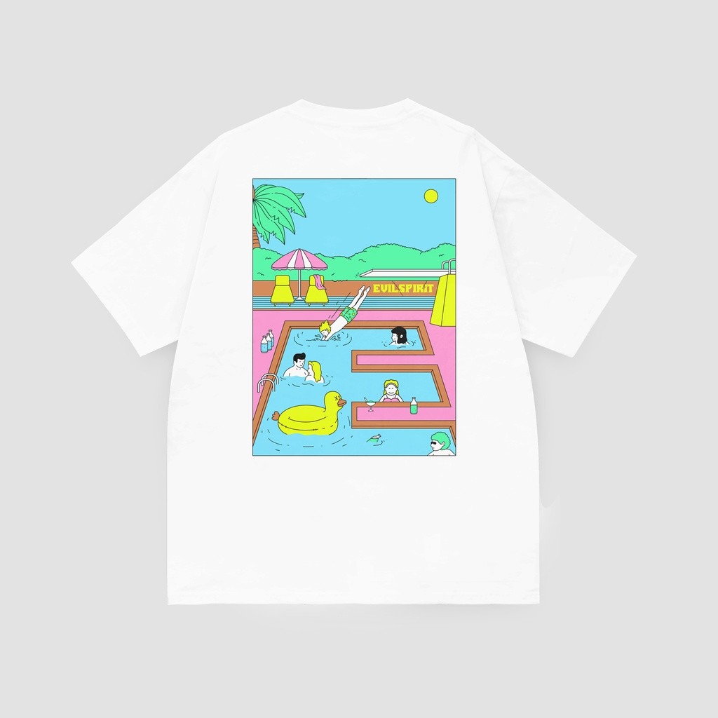 Kaos Unisex EVILSPIRIT KAOS - REFRESH WHITE UNISEX