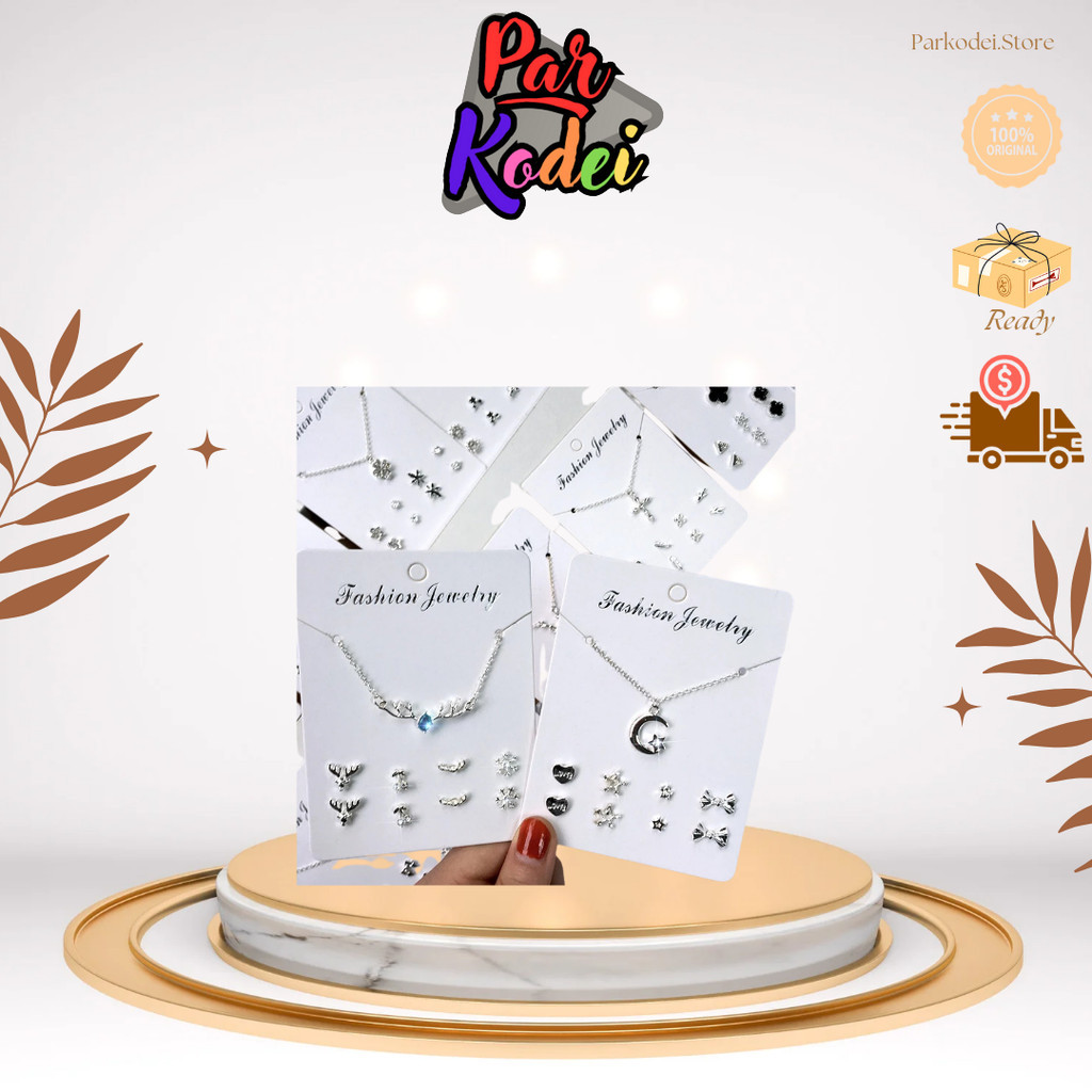 Acc Kalung Anting Set / Kalung Anting Set Fashion Wanita Korea Aksesoris Murah / Aksesoris Kalung An