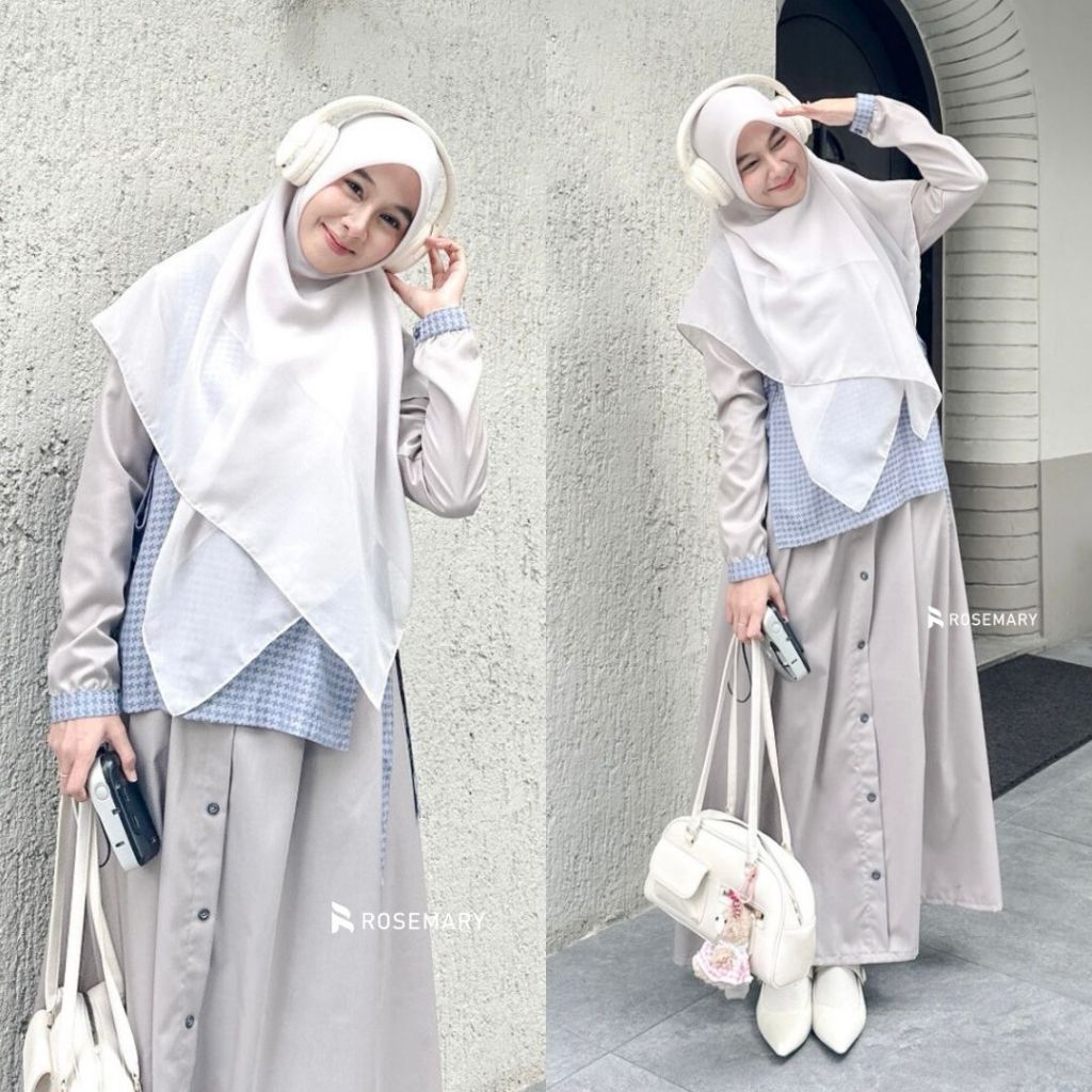 SODIALAM SAKEENA SET (DRESS DAN ROMPI/VEST)| Dress Rompi Remaja | Dress Korea | Gamis Idul Fitri