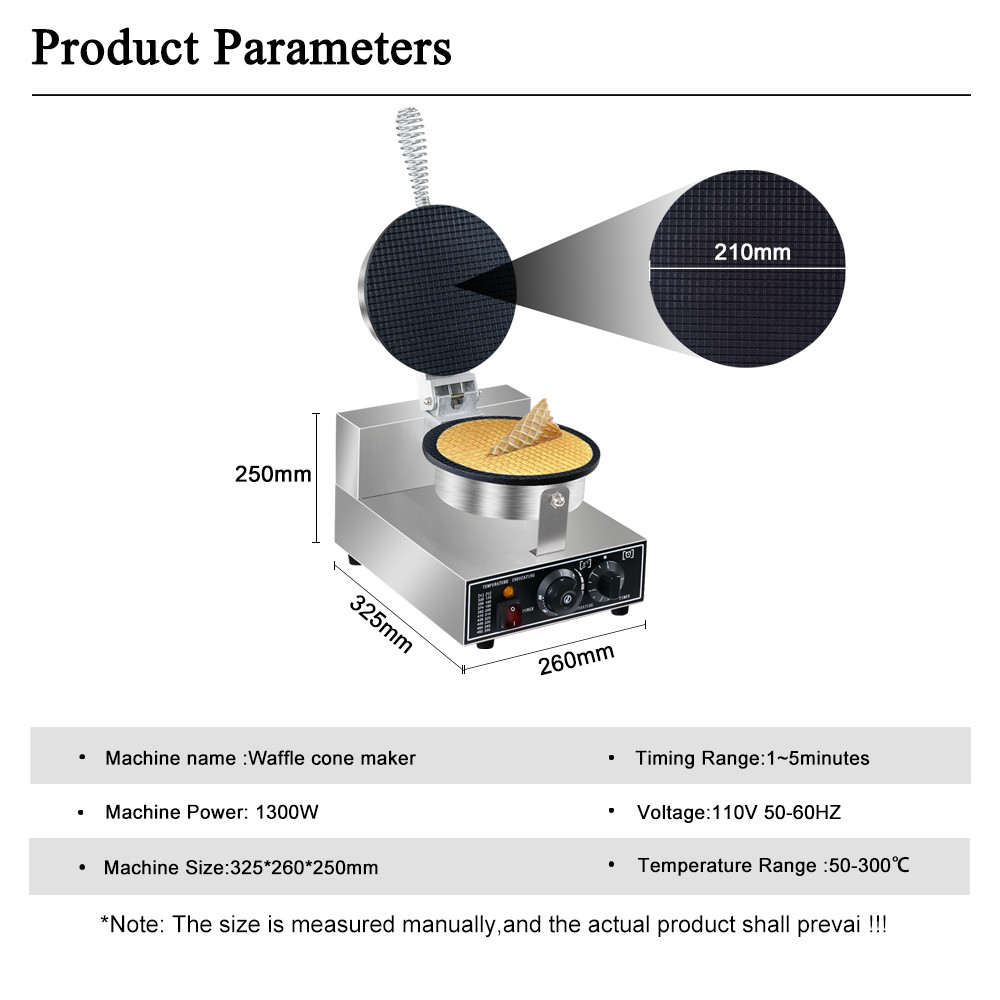 Non-stick 110V/220V ice cream waffle cone maker waffle cone baker /waffle cone maker/waffle cone mac