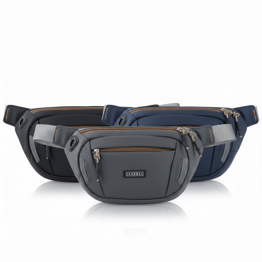 Tas Selempang Kecil Pria Waistbag Pinggang Cowok Waterproof Anti Air Premium TM 046