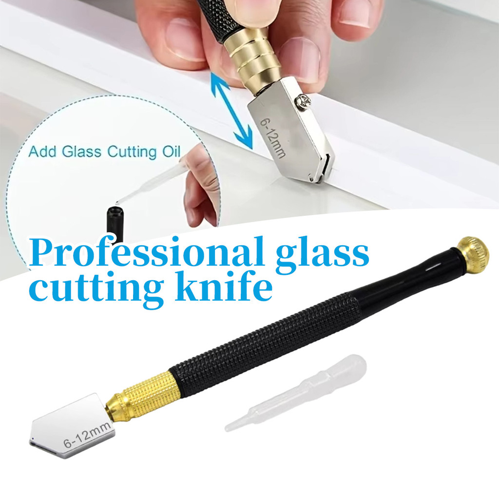 (2PCS/Set) pemotong kaca super tajam Pegangan Nyaman, Pemotongan Mudah Pemotong kaca dengan gagang p