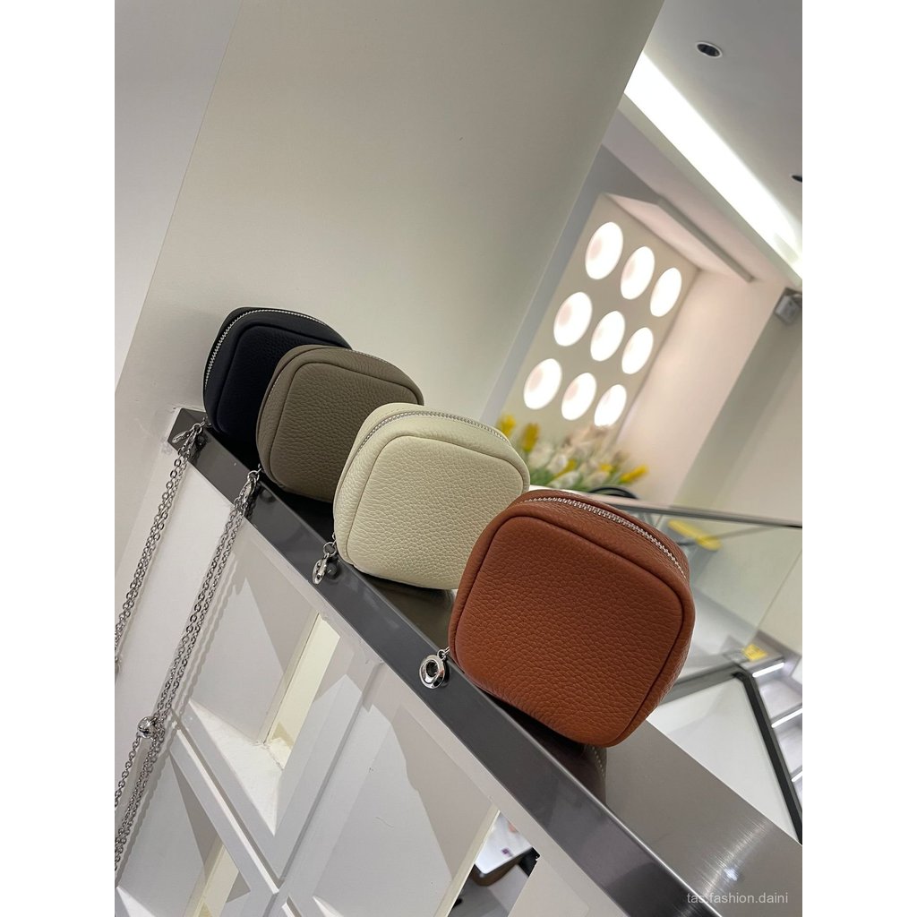 Dompet kecil serbaguna, tas mini gantung leher, tas penyimpanan lipstik, tas kecil kulit sapi lunak 