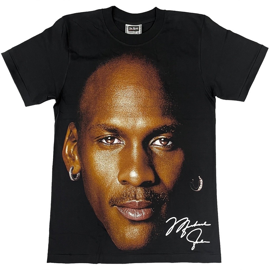 MICHAEL JORDAN BIG FACE PRINTED SHIRT  THE ROXX  OVERSIZE T SHIRT TEES