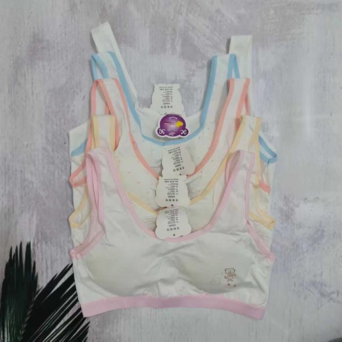 Sport Bra Miniset Minet Tanktop Tengtop Busa Cewe Wanita Anak Remaja - Merah Muda