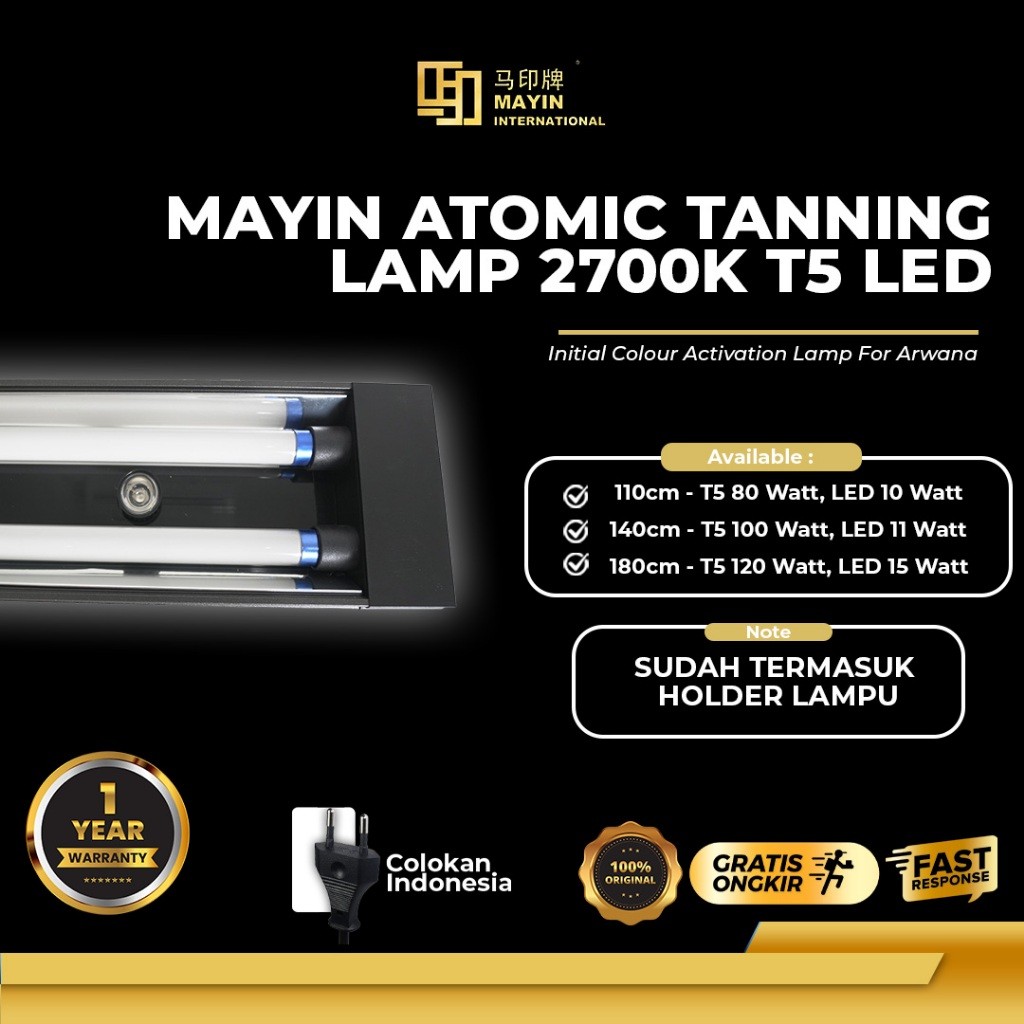 MAYIN Atomic Tanning Lamp 2700K T5 LED Ikan ArwanaMurah