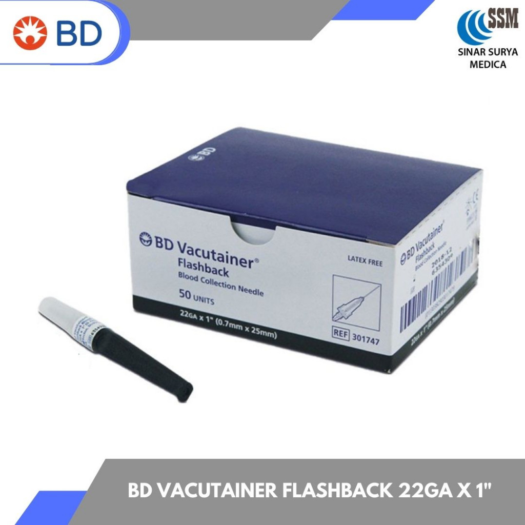 BD Vacutainer Flashback Needle No.22GA BOX
