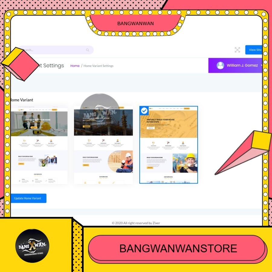 Template Website Konstruksi Plus CMS Laravel PHP BGW