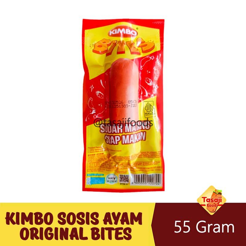 Kimbo Sosis Ayam Original Bites 55 Gram Siap Makan - Grosir