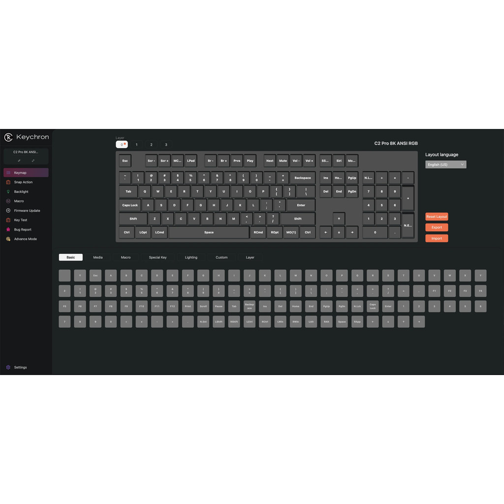 Keychron C2 Pro 8K QMK Wired Custom Mechanical Keyboard Fully Assembled Double-Shot PBT Keycaps Full