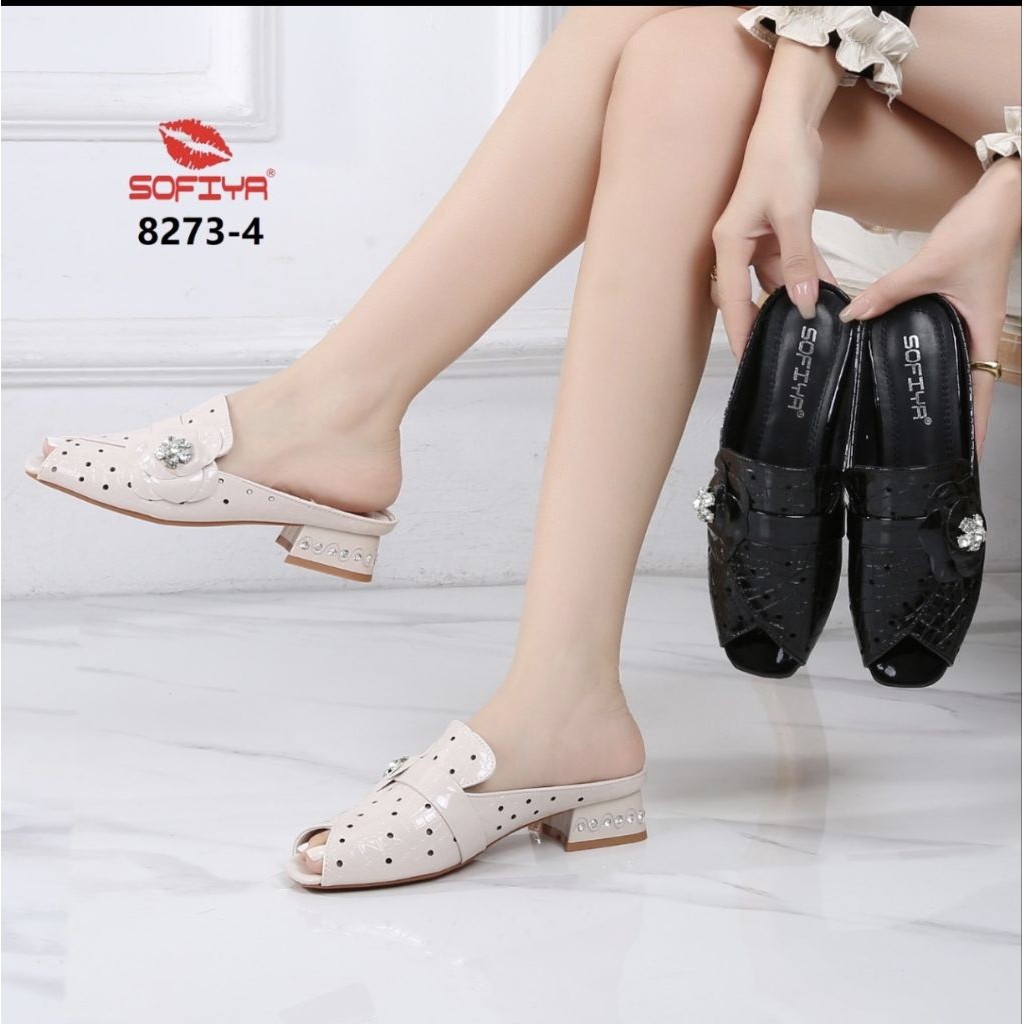 SOFIYA ORI 8273 4 SANDAL WANITA IMPORT / SENDAL HAK TAHU / SANDAL FASHION TINGGI 3.5CM