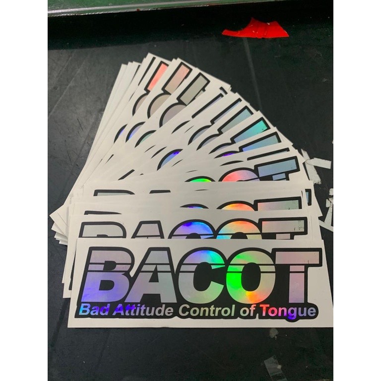 STICKER HOLOGRAM BACOT termurah