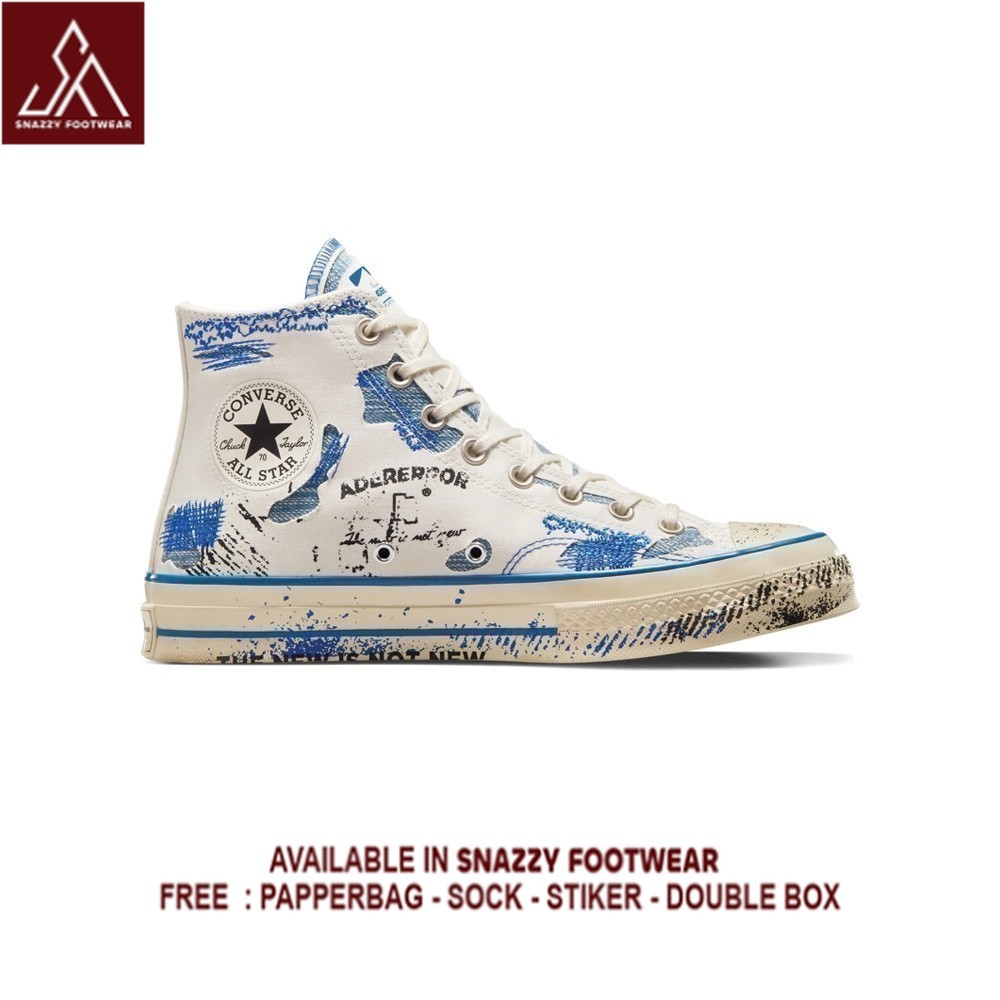 Sepatu Sneakers Converse Chuck Taylor All Star 70 High Ader Error White Blue Imperial A05351C 100% O