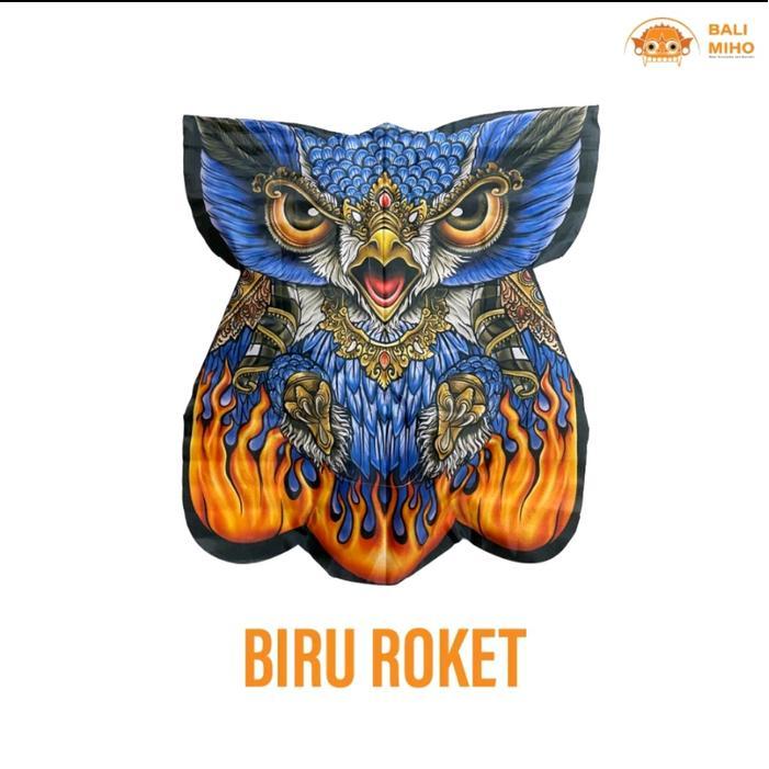 Layangan Celepuk 1 Meter - Layangan Owl - Layangan Burung Hantu - Layangan Bali - Biru Roket, Layang