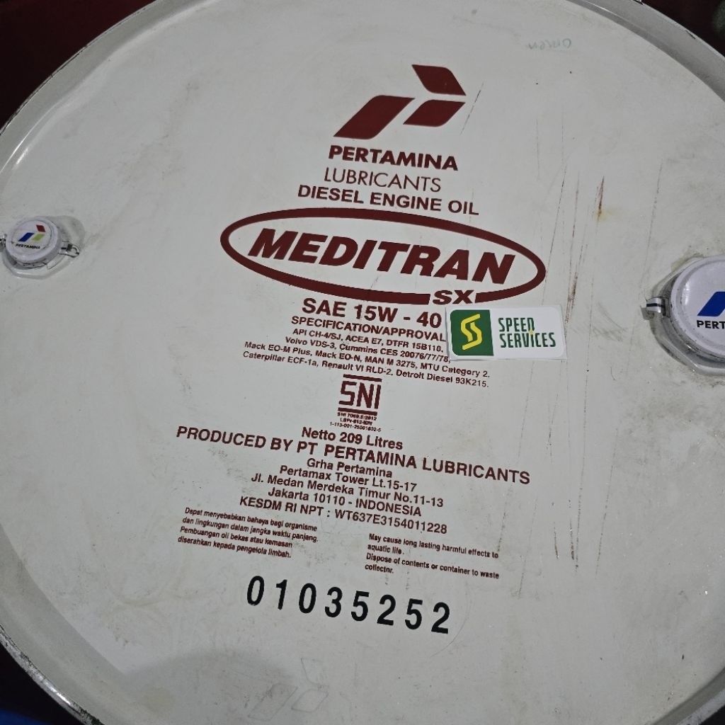 Meditran SX 15W40 API CH-4/SJ Repack Dari Drum