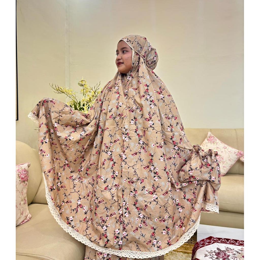 MUKENA PREMIUM MOTIF BUNGA BAHAN KATUN MIKRO