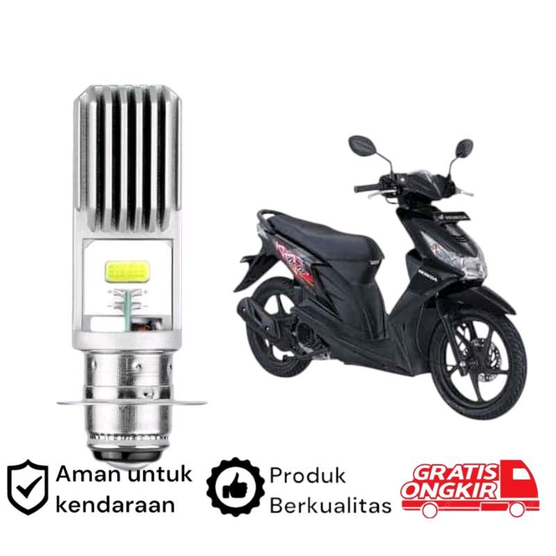 1pcs Lampu depan LED H6 COB motor Honda Beat karbu Koko
