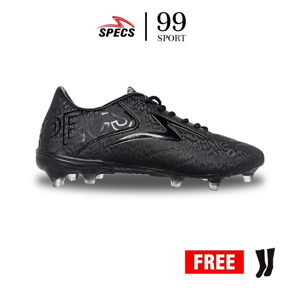 (COZYRA) Sepatu Sepakbola Specs Estadio Fg Hitam Polos