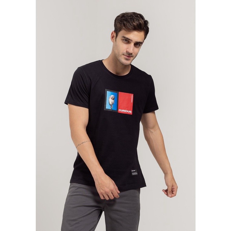3Second Original Kaos Grapis Curious Lengan Pendek 100% Cotton Combed 16s Katun Tshirt Graphic Tee P