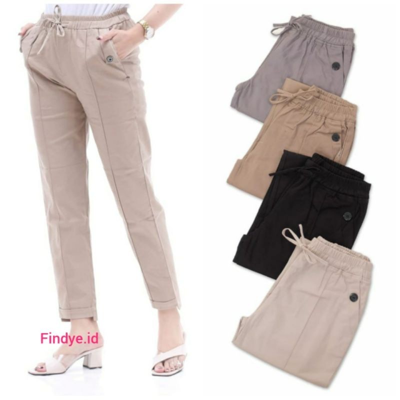 CELANA BAGGY PANTS COMBED STRETCH DIAMOND JUMBO / CELANA WANITA 6L/7L/8L/Terbaru