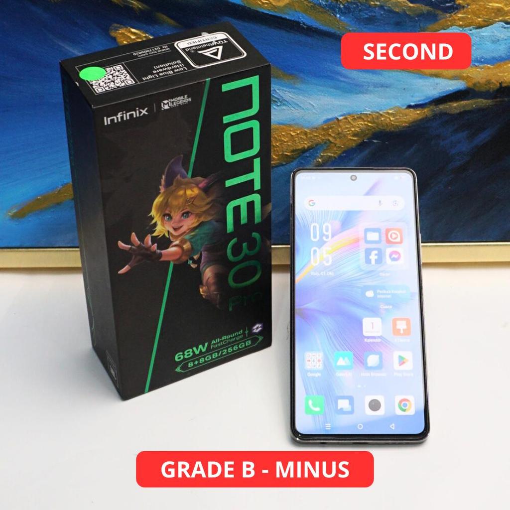 INFINIX NOTE 30 PRO 8/256 GB GRADE B - MINUS HP SECOND ORIGINAL SINAR MUTIARA CELL