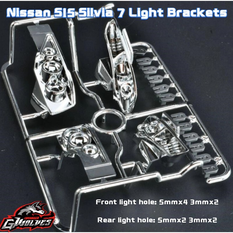 RC 1/10 S15 Silvia 15 10 LED 5mm/3mm Light Brackets fit 1/10 PVC PC shell body S15 Silvia 7 ABS Elec