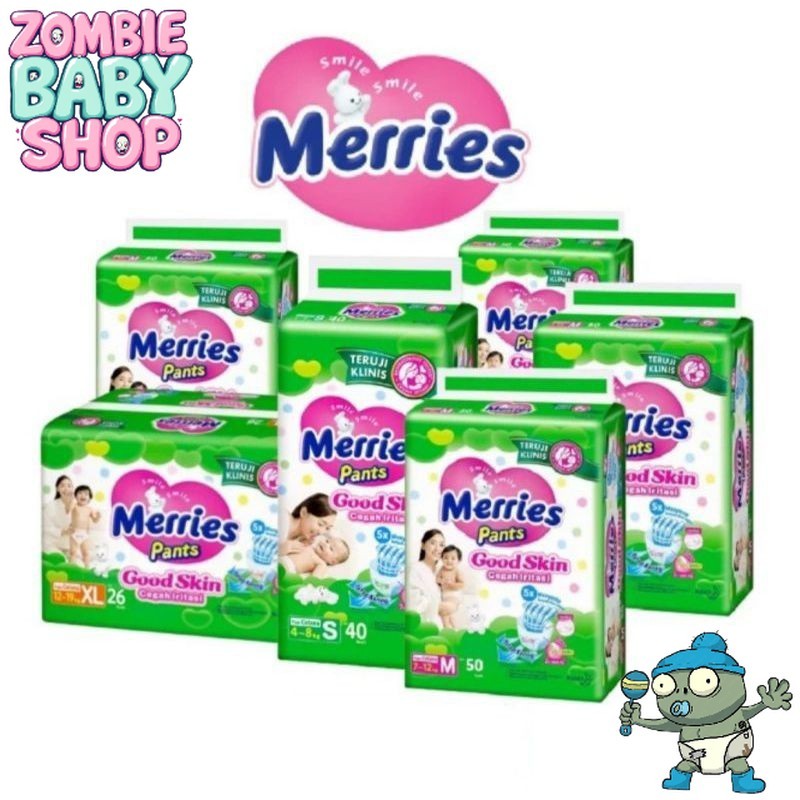 Merries popok celana M32/L28/XL26/XXL28/M48/L42LXL38