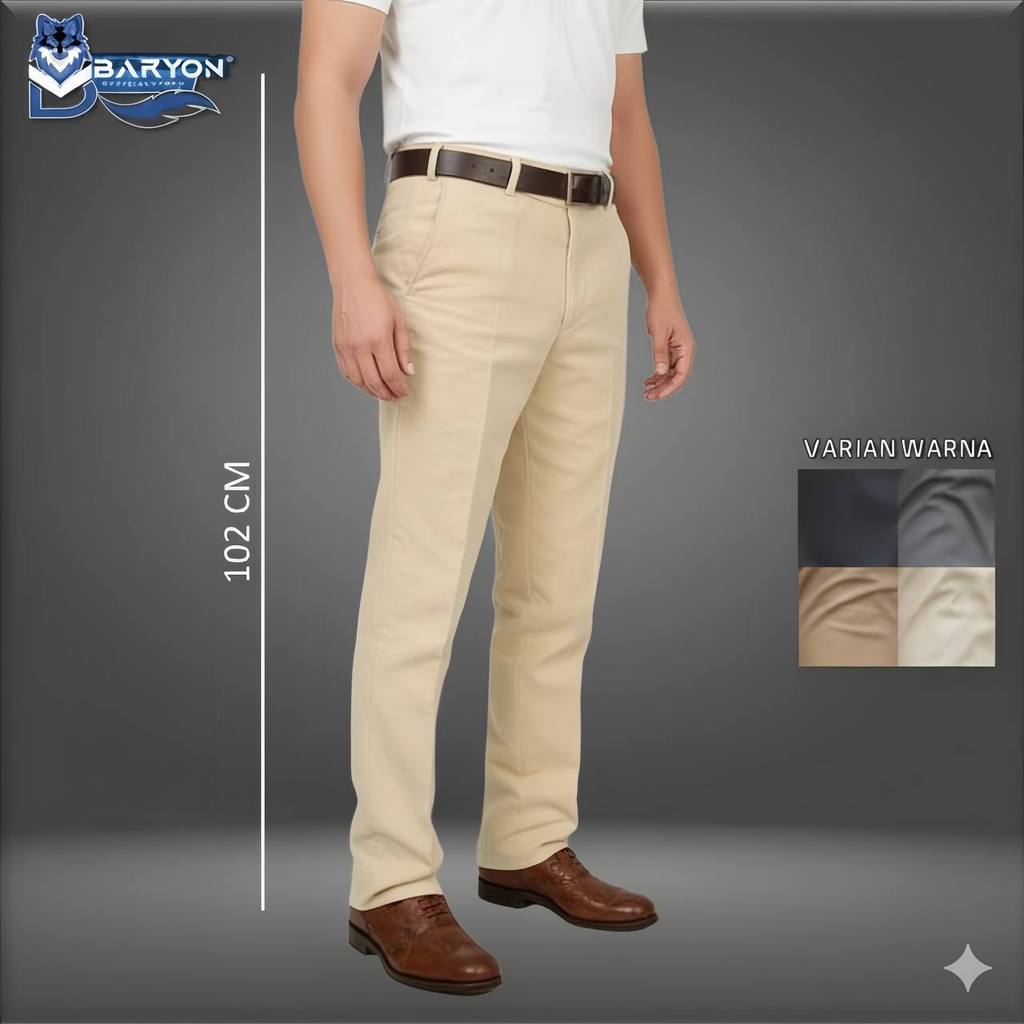 Celana Panjang Pria Kanvas Original Stara Cardinal 100% Jumbo Standar Slim fit