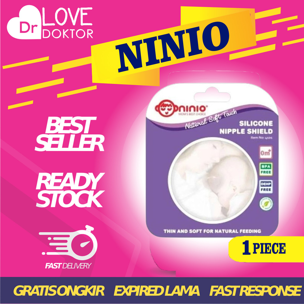 NINIO SILICONE NIPPLE SHIELD PELINDUNG PENYAMBUNG PUTING SUSU SAAT MENYUSUI AMAN UNTUK BAYI