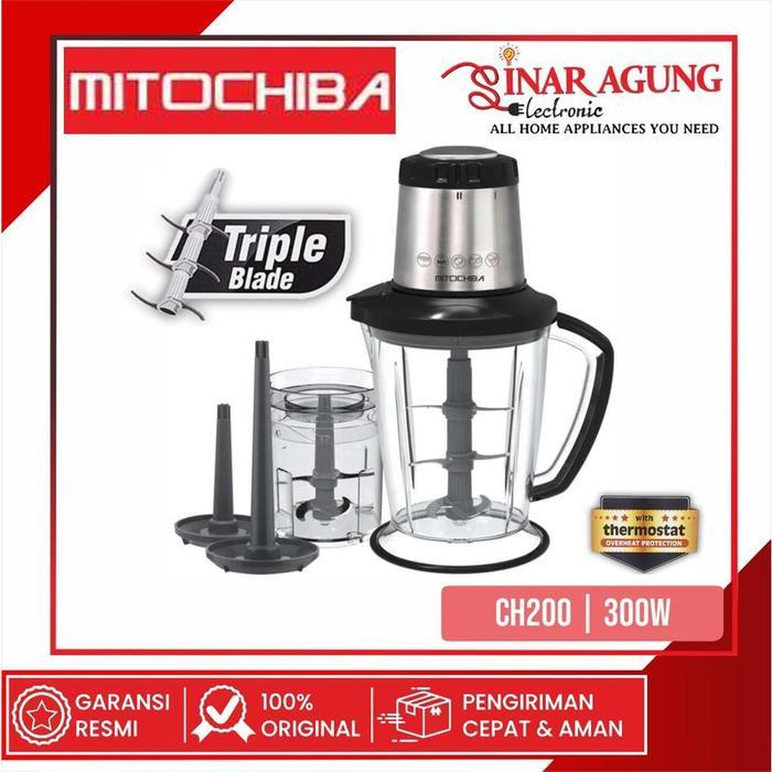 BLENDER MITOCHIBA FOOD CHOPPER CH200 [ 2 L / PLASTIK / 300 W ] 100%ORI