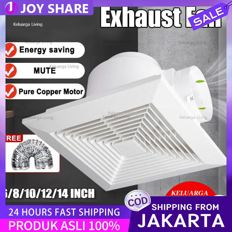 Ducting Exhaust Fan Plafon 12 Inch Kipas Blower Exhaust Plafon 8 Inch/10 Inch Kipas Angin Hisap Plaf