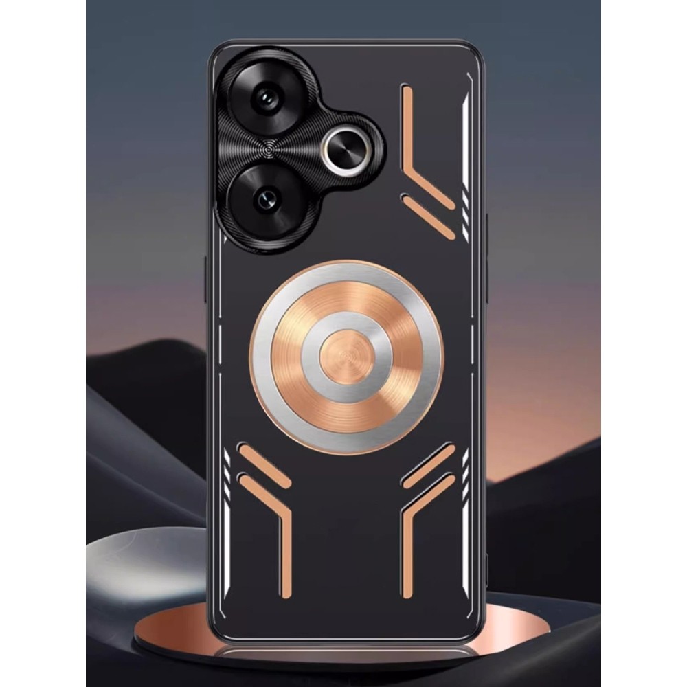 Fashion Red Copper Graphene Cooling Case untuk POCO X7 Pro X6 F5 Pro F3 F4 GT 5G Heat Dissipation Ca