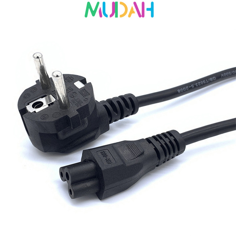 Kabel Power Adaptor Laptop 3 Lubang / Kabel Laptop/ Kabel Power Laptop Tebal 1.5m