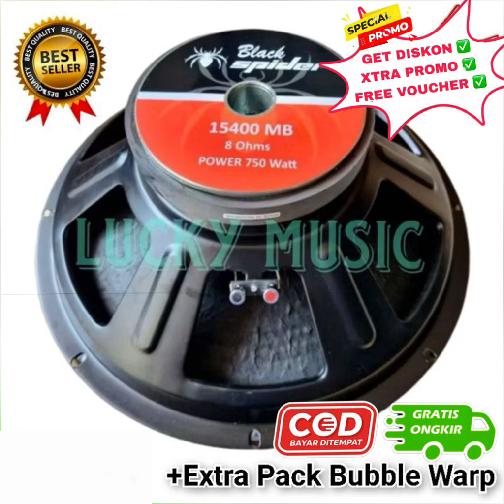 Speaker componen Black Spider BS 15400 Original Speaker 15 inch 750 watt 8 ohm bs 15400 bs15400