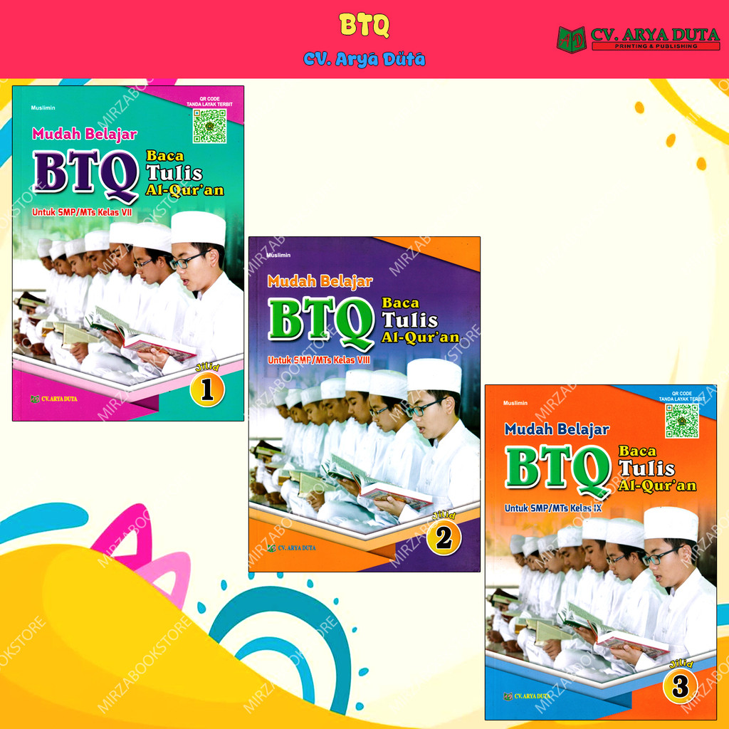 Buku Mudah BTQ: Baca Tulis Al-Qur'an SMP/MTs Arya Duta Kurikulum Merdeka Revisi Terbaru