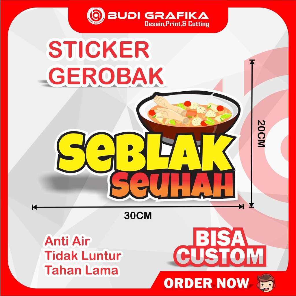 Sticker Gerobak Seblak Seuhah