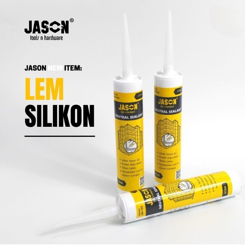 Lem Silent Sealant Akuarium Kaca Aquarium Silicon Silikon Sealent Botol Neutral Jason Putih Hitam Cl