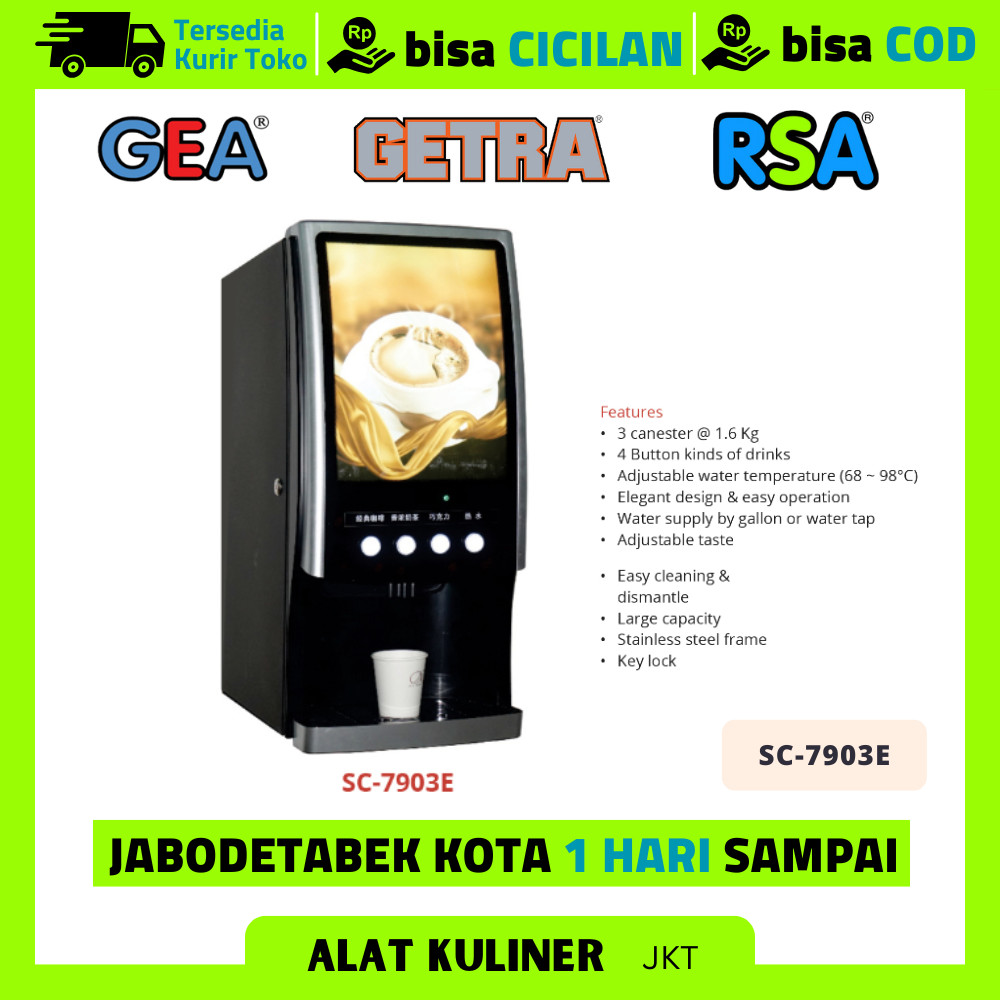 GETRA SC 7903E SC-7903E DISPENSER MESIN KOPI INSTAN COFFEE MIX DISPENSER