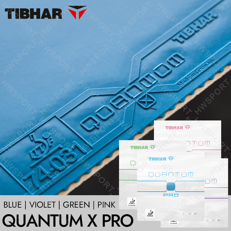 TIBHAR QUANTUM X PRO Table Tennis Rubber Non Sticky Ping Pong Rubber Top Sheet with Pre-Tuned Cake S