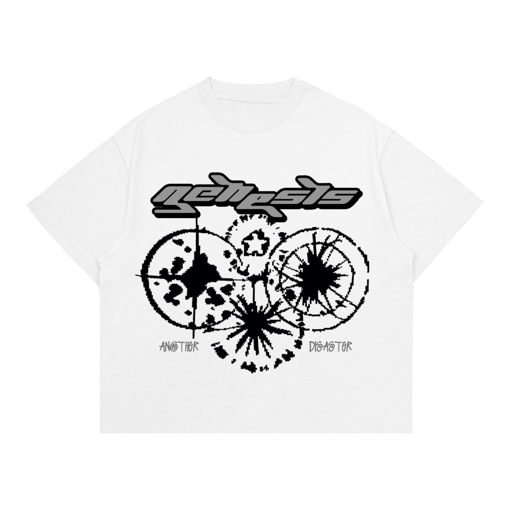 EpochEden Boxy Oversized T-shirt Another Disaster Putih Unisex - Cutton Combed 24s Fast Shipping+COD