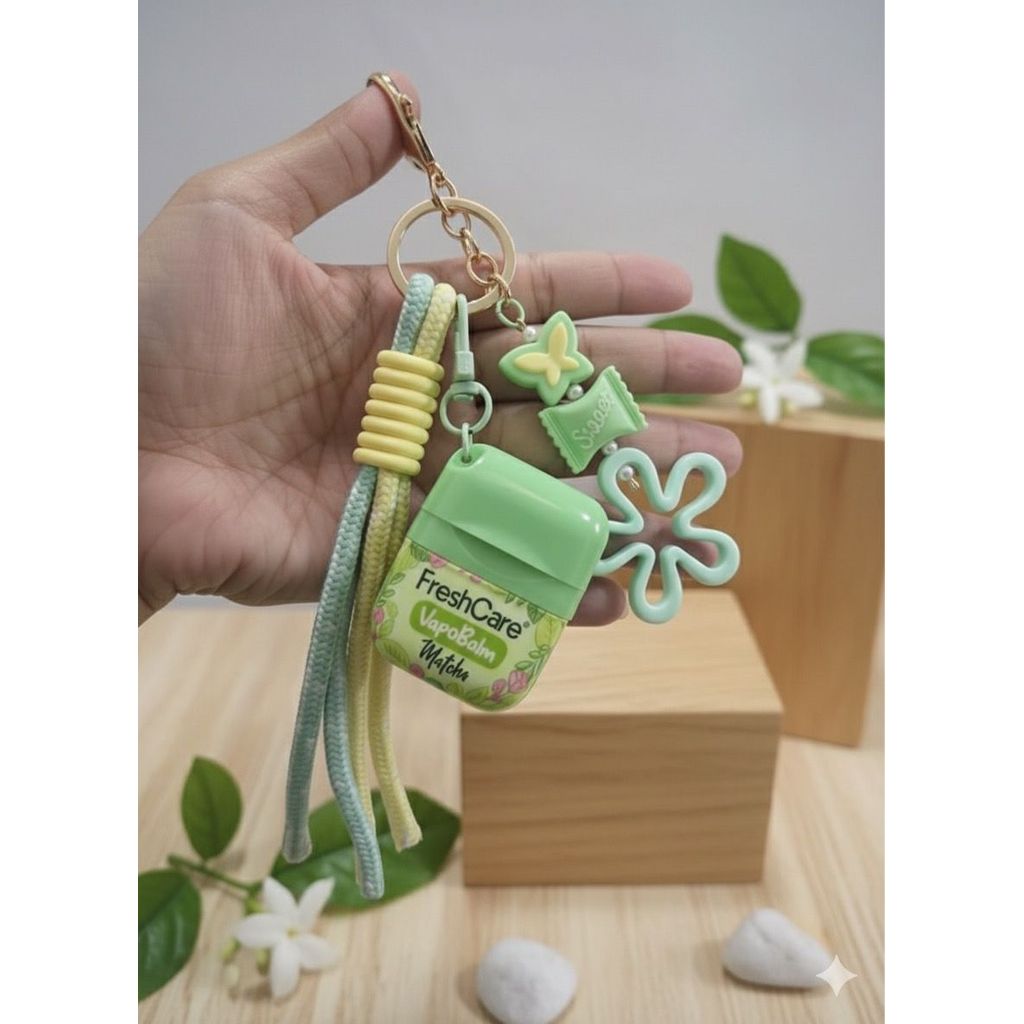 READY STOCK FRESH CARE GANTUNGAN KUNCI SHRINK PAPER CHARM AROMATERAPI INHALER CHARM INHALER LUCU